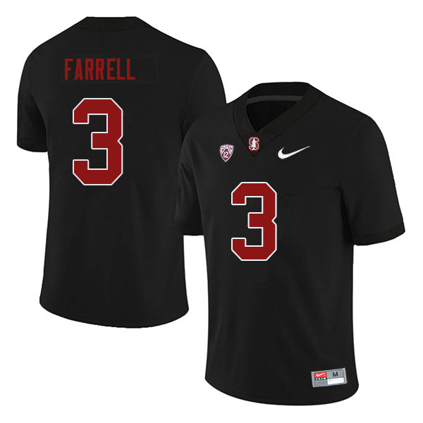 Men-Youth #3 Bryce Farrell Stanford Cardinal College 2023 Football Stitched Jerseys Sale-Black